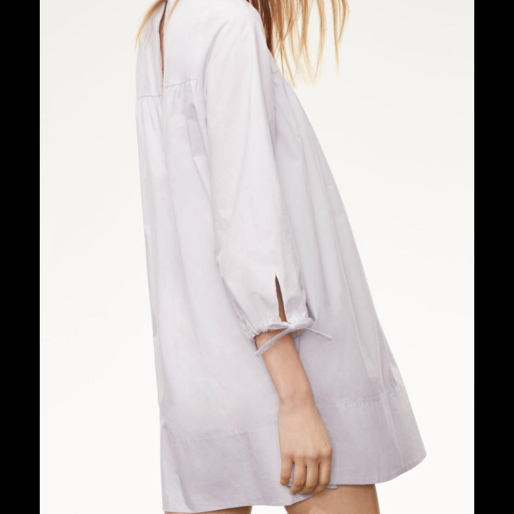 “WILFRED” LESSINE Blue Smock Dress . - Picture 4 of 16